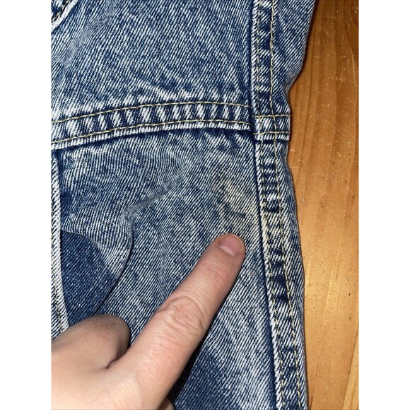 Vintage Lee Denim Overalls Jeans Women's Size 9/10 Med Pockets Blue Made In USA - Picture 9 of 10